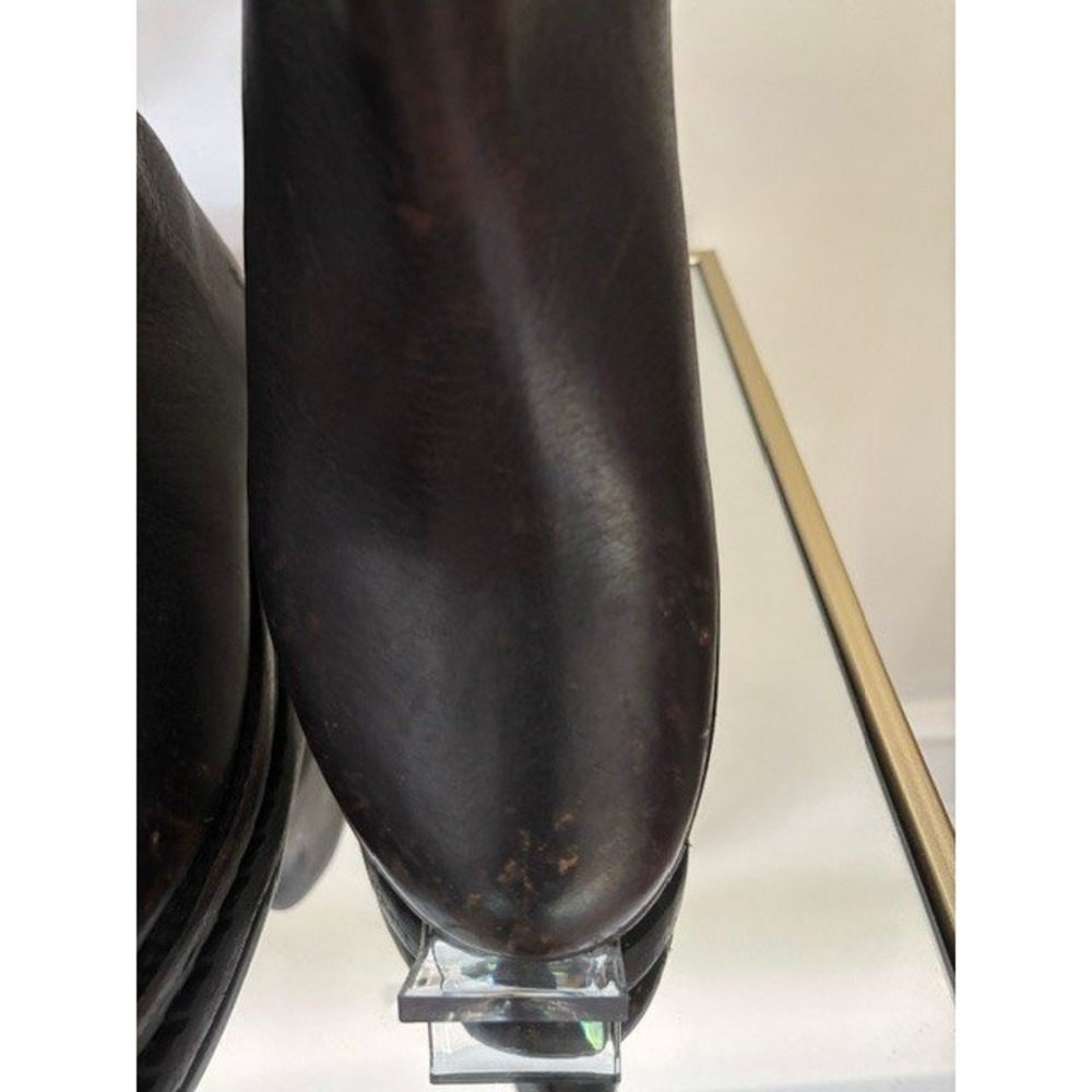 Frye Veronica Inside Zip Black Leather Distressed Ankle Boots Women's 10M - Picture 9 of 13